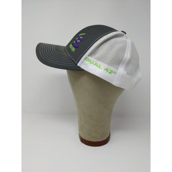 Richardson Mesh Back Snapback Hat Embroidered Rover Logo Gray White Dual 42" - Picture 4 of 11